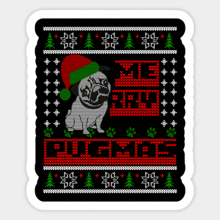 Pug Lover - Ugly Christmas Sweater Sticker